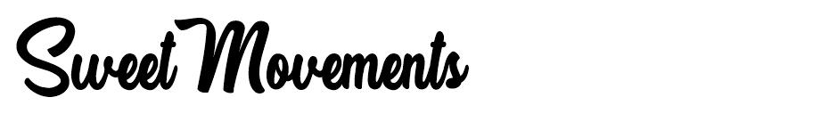 Sweet Movements font